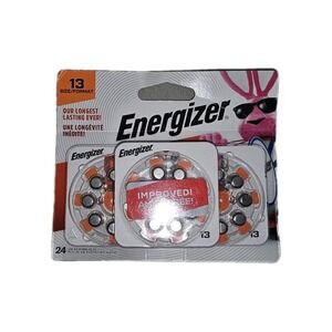 Energizer Zinc Air Hearing Aid Batteries, Size‎ 13, 24-Pack  Exp 8/27  #890